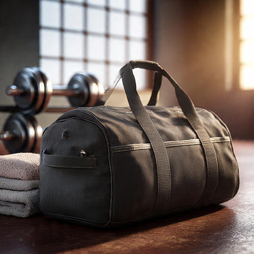 a_sporty_duffel_bag_resting_on_a